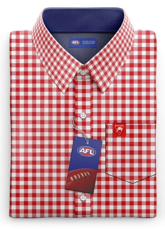 Sydney Swans 2024 AFL Mens Dawson Business Shirt - Image 2