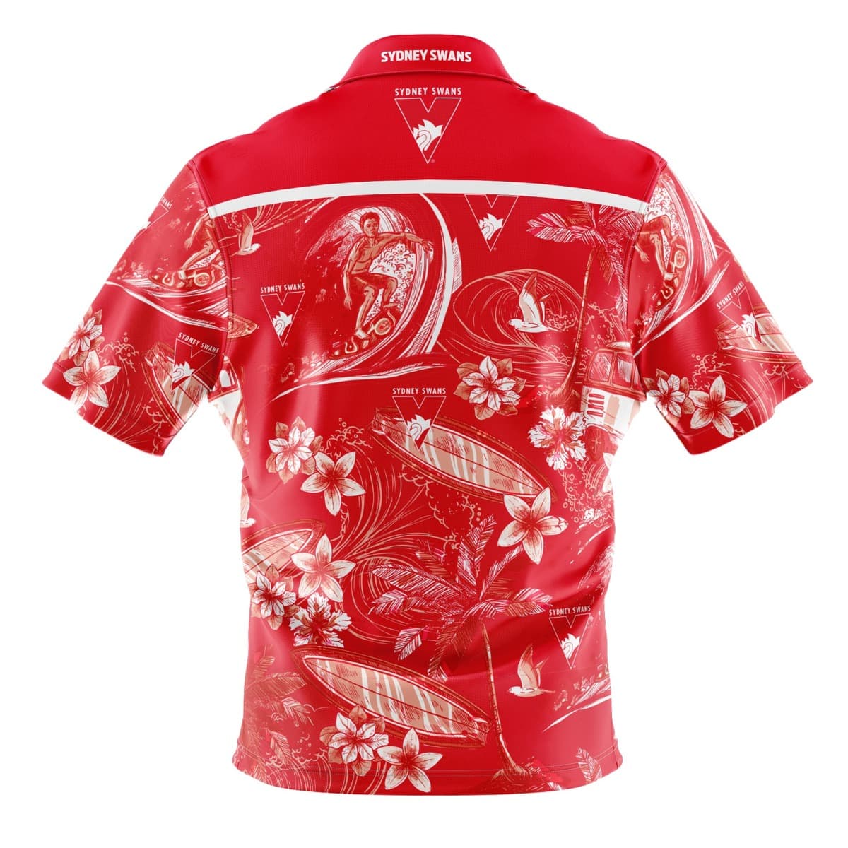 Sydney Swans AFL Mens Hawaiian Shirt - Image 2