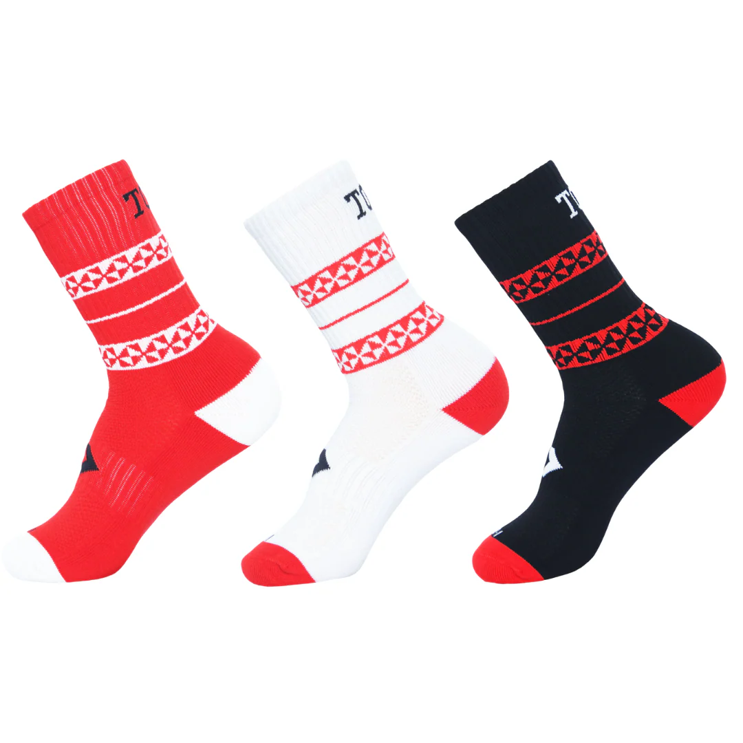 Tonga 2026 NRL Mens 3 Pack Crew Socks - Image 3