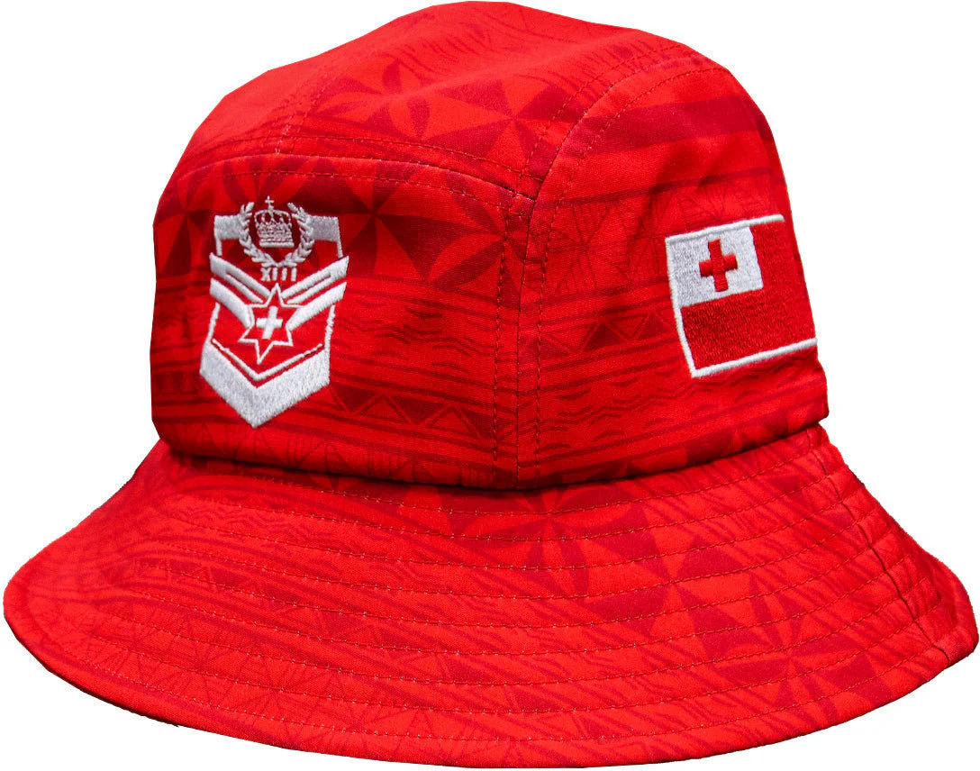 Tonga 2026 Rugby League Red Bucket Hat Size L-XL - Image 2