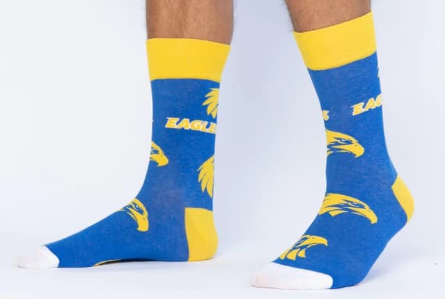 West Coast Eagles AFL Adults Large Logo Socks 50% OFF - Image 2