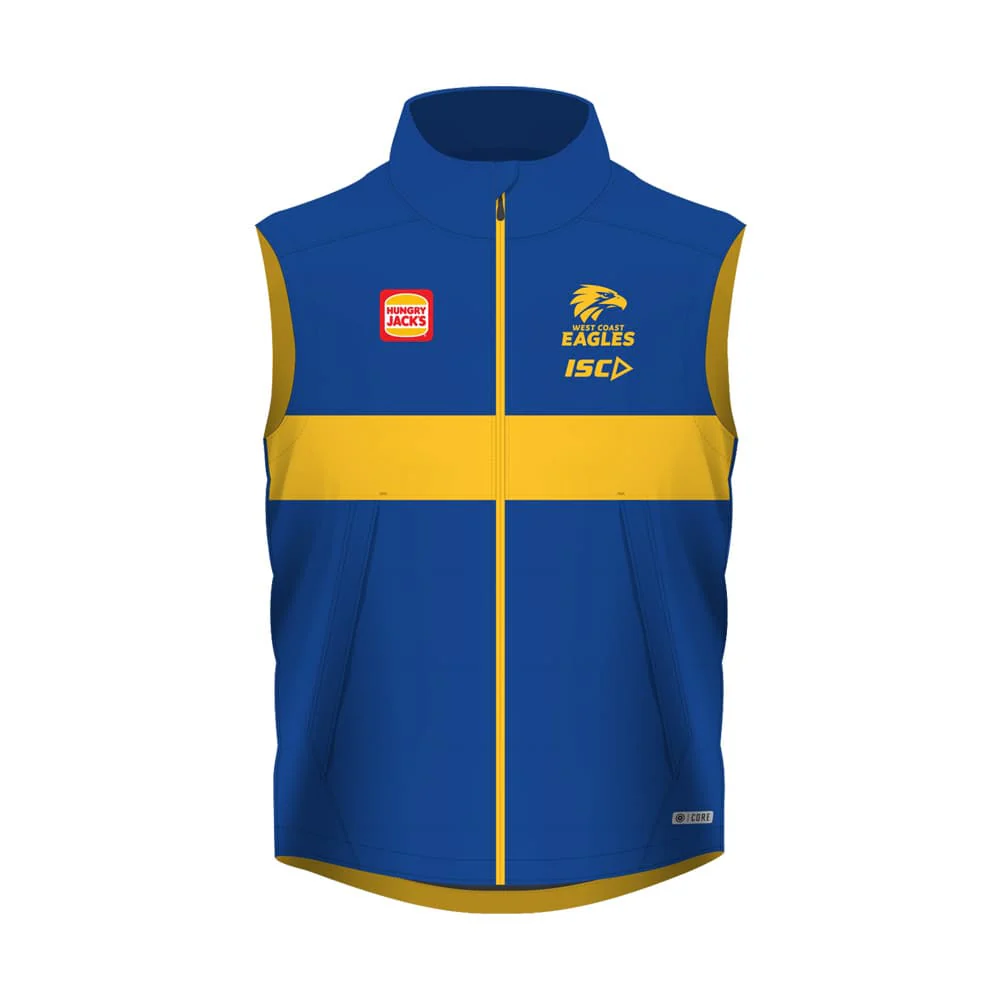 West Coast Eagles AFL Mens Padded Vest - Image 6