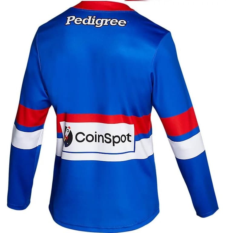 Western Bulldogs AFL Mens Long Sleeve Home Guernsey - Image 2
