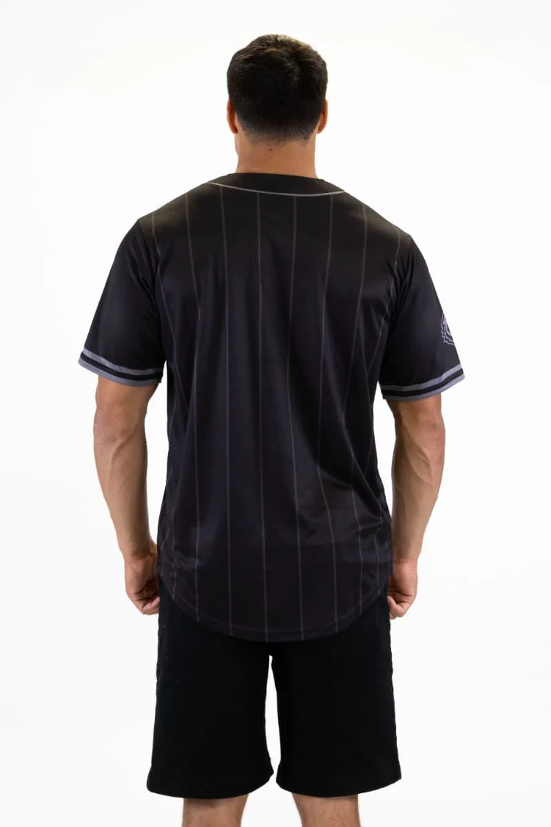 Wests Tigers 2025 NRL Mens Blackout Baseball Shirt - Image 5