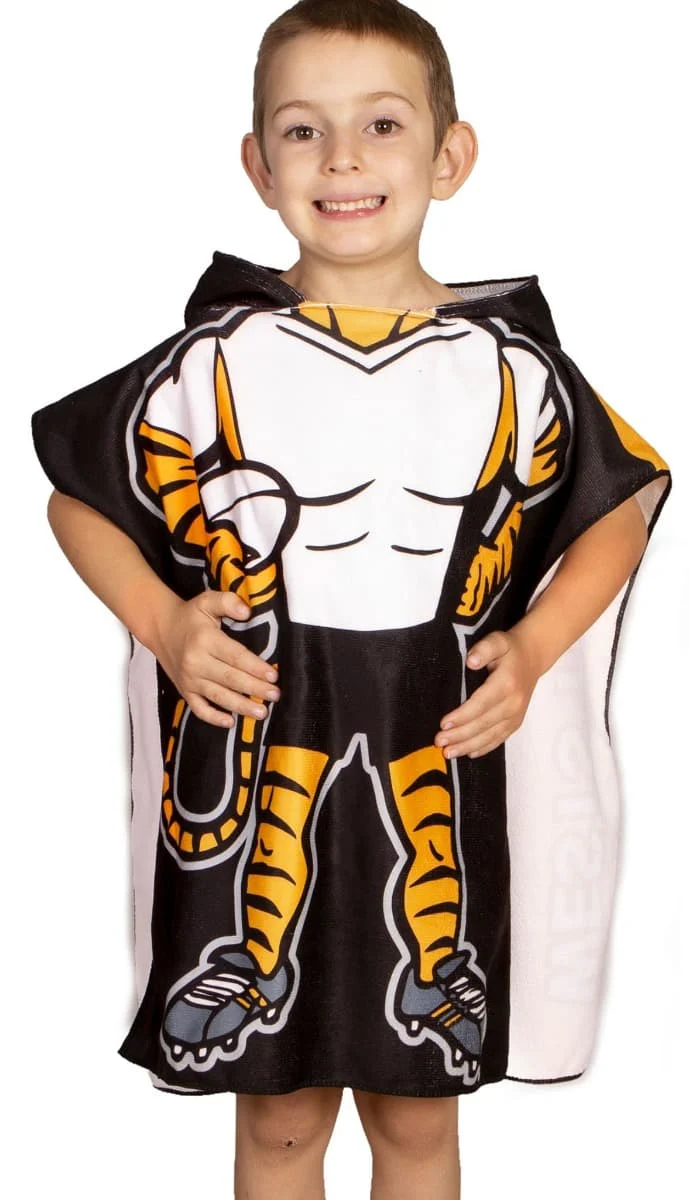 Wests Tigers Kids Hooded Beach Towel - Image 2
