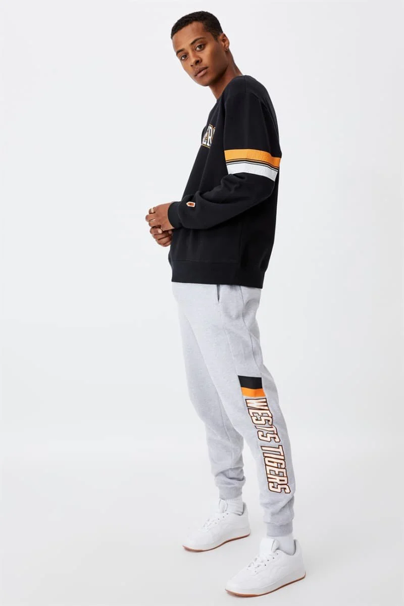 Wests Tigers NRL Mens Block Track Pants - Image 3