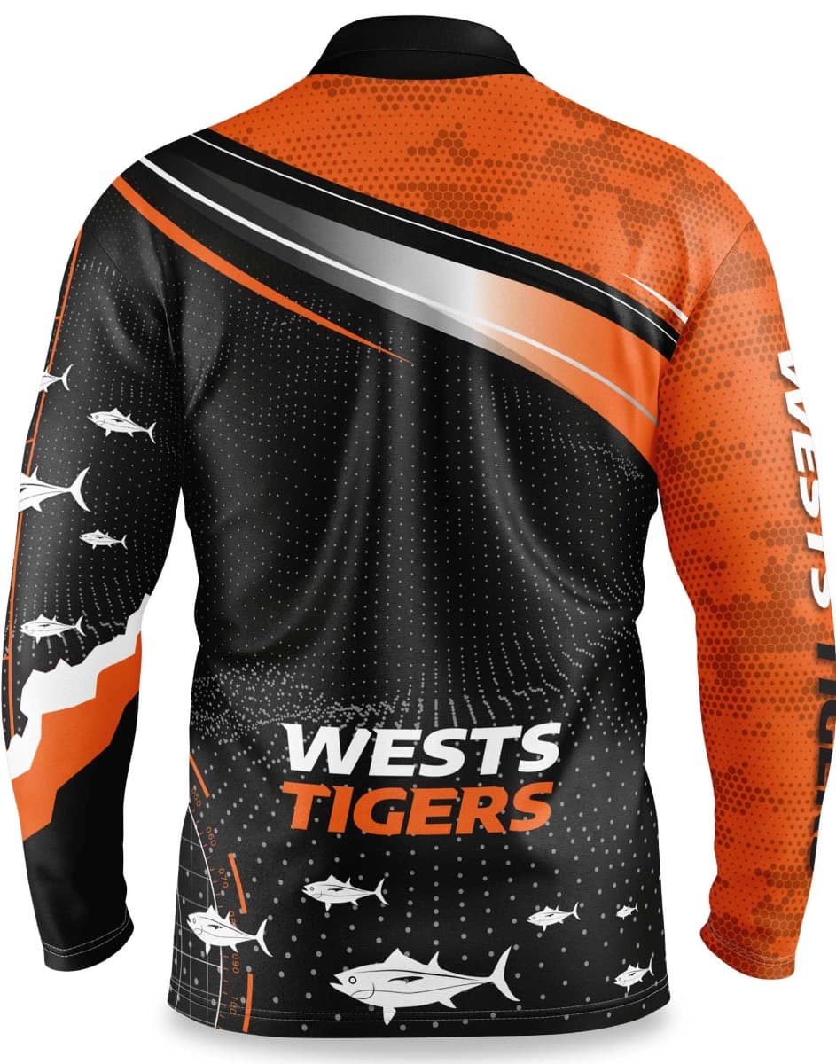 Wests Tigers NRL Mens 'Fishfinder' Fishing Shirt - Image 2